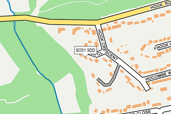 SO51 9DD map - OS OpenMap – Local (Ordnance Survey)