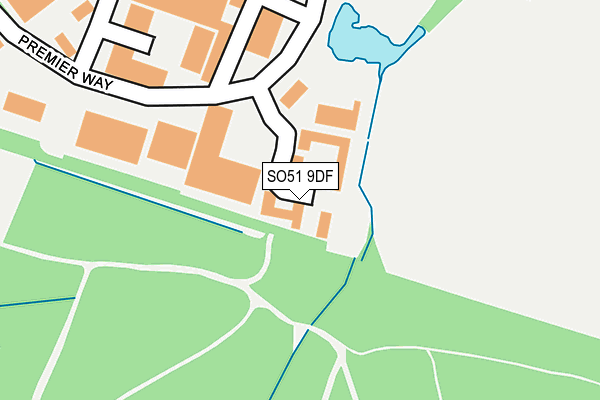 SO51 9DF map - OS OpenMap – Local (Ordnance Survey)