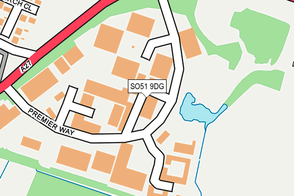 SO51 9DG map - OS OpenMap – Local (Ordnance Survey)