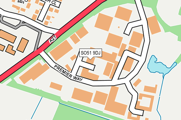 SO51 9DJ map - OS OpenMap – Local (Ordnance Survey)