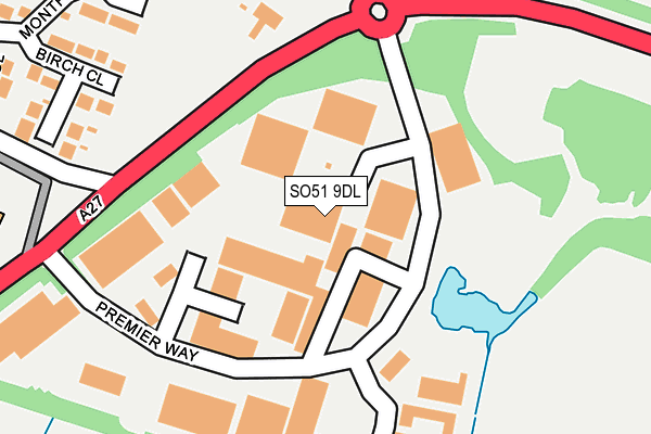 SO51 9DL map - OS OpenMap – Local (Ordnance Survey)