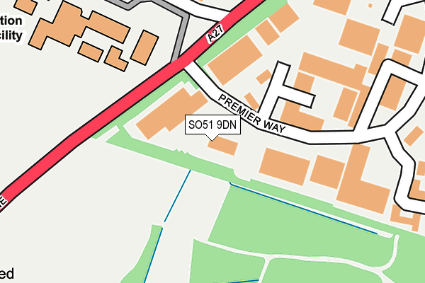 SO51 9DN map - OS OpenMap – Local (Ordnance Survey)