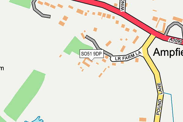 SO51 9DP map - OS OpenMap – Local (Ordnance Survey)