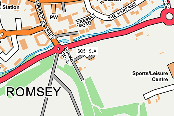 SO51 9LA map - OS OpenMap – Local (Ordnance Survey)