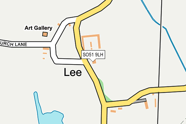 SO51 9LH map - OS OpenMap – Local (Ordnance Survey)