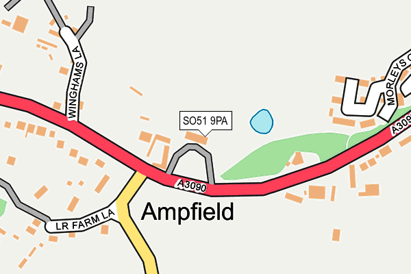 SO51 9PA map - OS OpenMap – Local (Ordnance Survey)