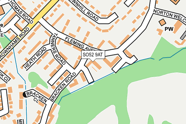 SO52 9AT map - OS OpenMap – Local (Ordnance Survey)