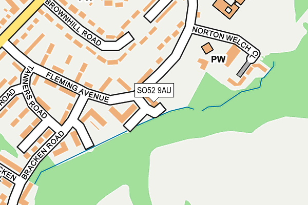 SO52 9AU map - OS OpenMap – Local (Ordnance Survey)