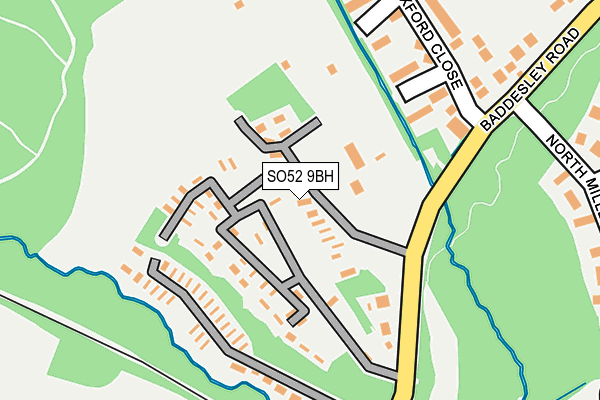 SO52 9BH map - OS OpenMap – Local (Ordnance Survey)