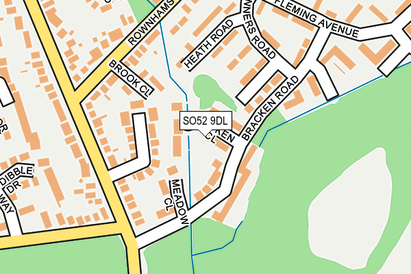 SO52 9DL map - OS OpenMap – Local (Ordnance Survey)