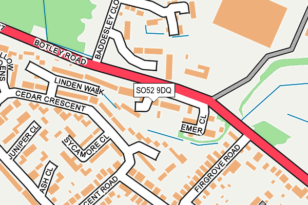 SO52 9DQ map - OS OpenMap – Local (Ordnance Survey)