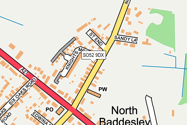 SO52 9DX map - OS OpenMap – Local (Ordnance Survey)