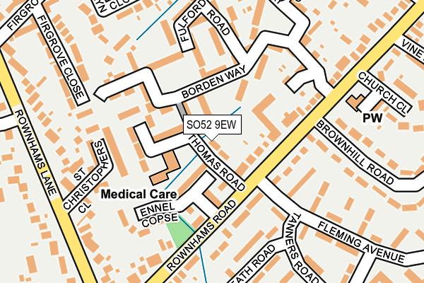 SO52 9EW map - OS OpenMap – Local (Ordnance Survey)