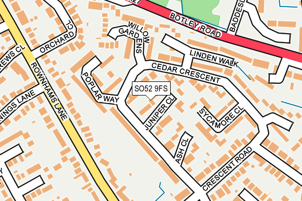 SO52 9FS map - OS OpenMap – Local (Ordnance Survey)