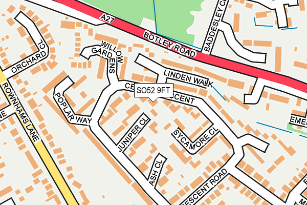 SO52 9FT map - OS OpenMap – Local (Ordnance Survey)