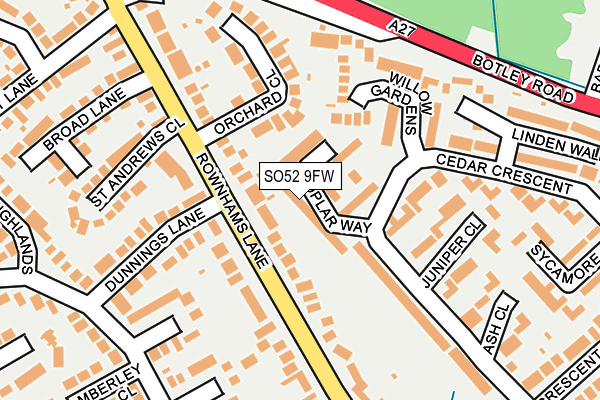 SO52 9FW map - OS OpenMap – Local (Ordnance Survey)