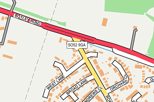 SO52 9GA map - OS OpenMap – Local (Ordnance Survey)