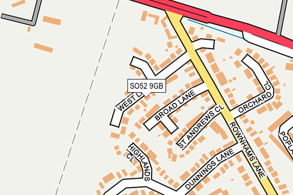 SO52 9GB map - OS OpenMap – Local (Ordnance Survey)