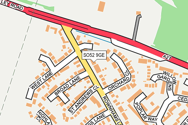 SO52 9GE map - OS OpenMap – Local (Ordnance Survey)