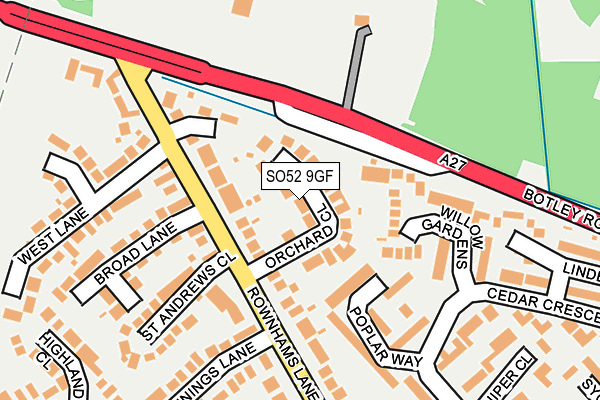 SO52 9GF map - OS OpenMap – Local (Ordnance Survey)