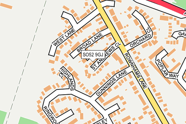 SO52 9GJ map - OS OpenMap – Local (Ordnance Survey)