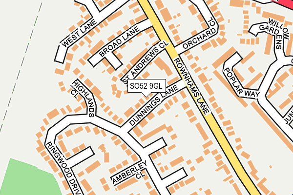 SO52 9GL map - OS OpenMap – Local (Ordnance Survey)