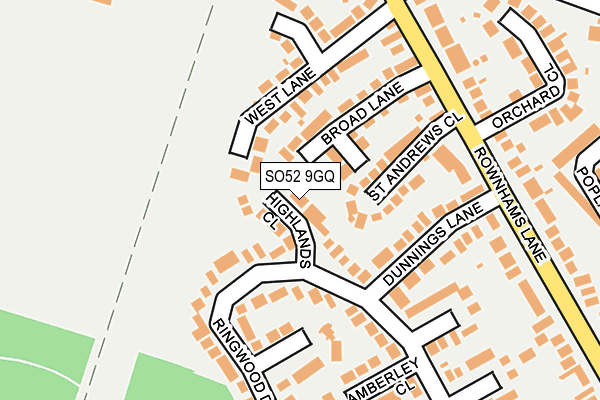 SO52 9GQ map - OS OpenMap – Local (Ordnance Survey)