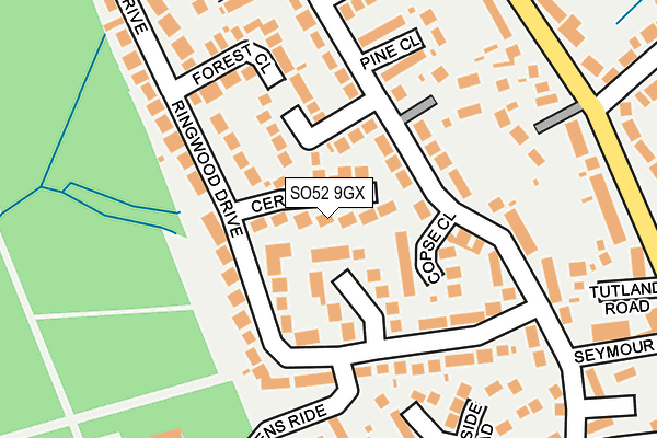 SO52 9GX map - OS OpenMap – Local (Ordnance Survey)
