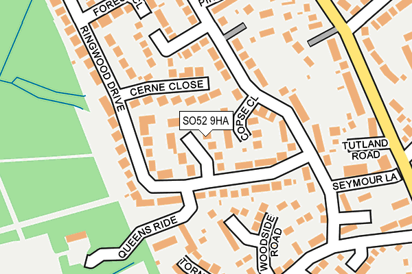 SO52 9HA map - OS OpenMap – Local (Ordnance Survey)