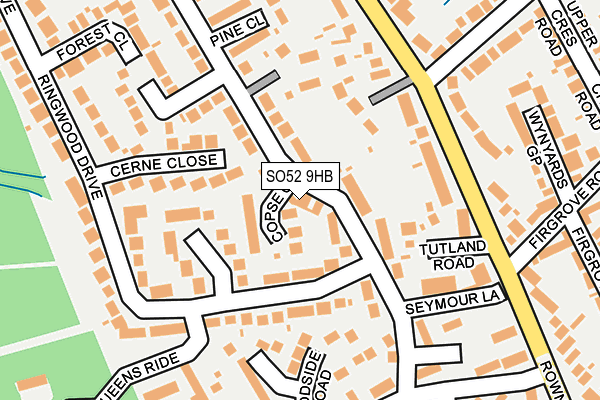 SO52 9HB map - OS OpenMap – Local (Ordnance Survey)