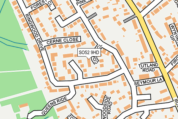 SO52 9HD map - OS OpenMap – Local (Ordnance Survey)