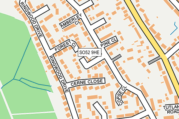 SO52 9HE map - OS OpenMap – Local (Ordnance Survey)