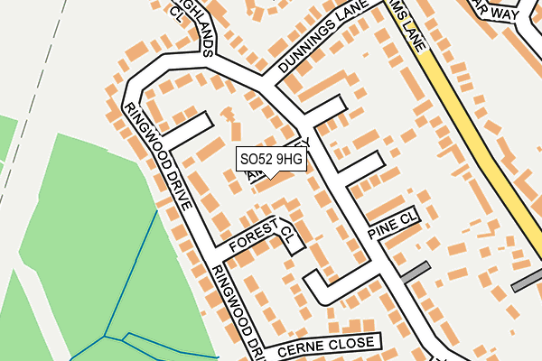 SO52 9HG map - OS OpenMap – Local (Ordnance Survey)