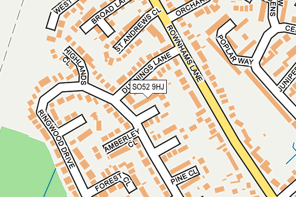 SO52 9HJ map - OS OpenMap – Local (Ordnance Survey)