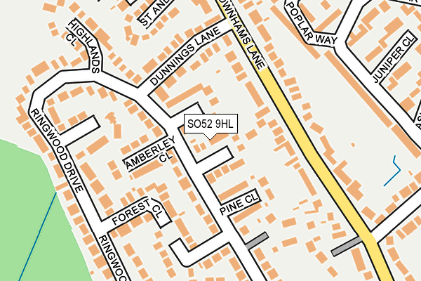 SO52 9HL map - OS OpenMap – Local (Ordnance Survey)