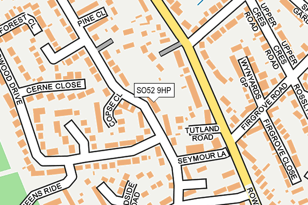 SO52 9HP map - OS OpenMap – Local (Ordnance Survey)