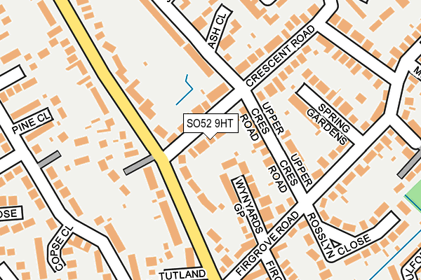 SO52 9HT map - OS OpenMap – Local (Ordnance Survey)