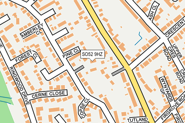 SO52 9HZ map - OS OpenMap – Local (Ordnance Survey)