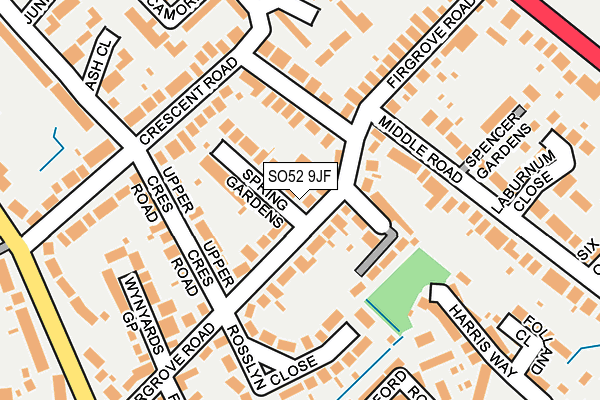 SO52 9JF map - OS OpenMap – Local (Ordnance Survey)