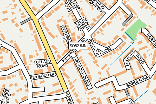 SO52 9JN map - OS OpenMap – Local (Ordnance Survey)