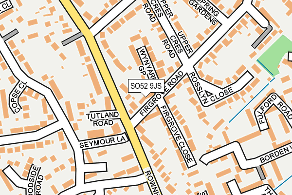 SO52 9JS map - OS OpenMap – Local (Ordnance Survey)