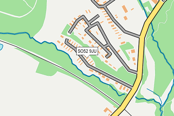 SO52 9JU map - OS OpenMap – Local (Ordnance Survey)