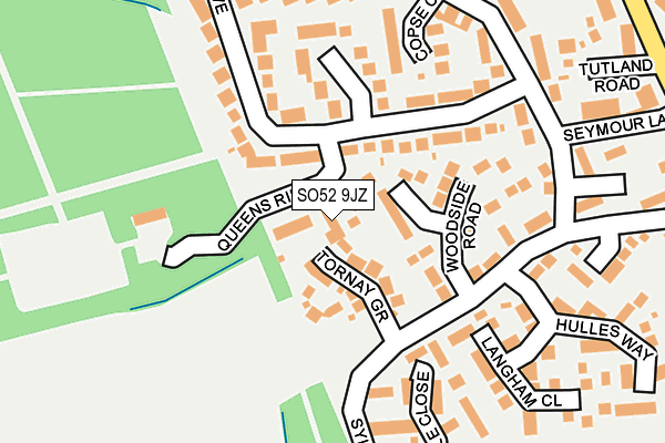 SO52 9JZ map - OS OpenMap – Local (Ordnance Survey)