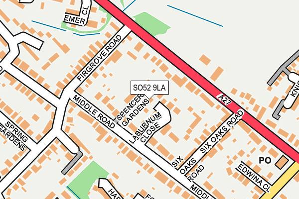 SO52 9LA map - OS OpenMap – Local (Ordnance Survey)