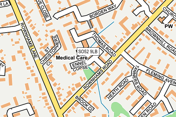 SO52 9LB map - OS OpenMap – Local (Ordnance Survey)