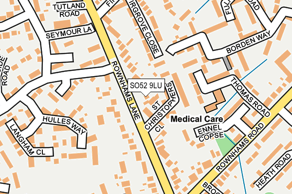 SO52 9LU map - OS OpenMap – Local (Ordnance Survey)