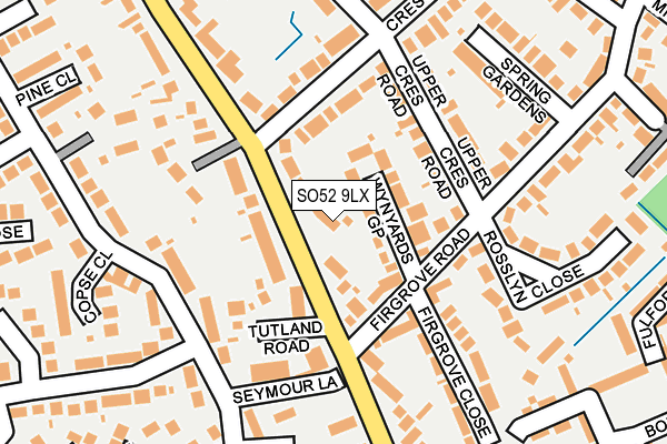 SO52 9LX map - OS OpenMap – Local (Ordnance Survey)