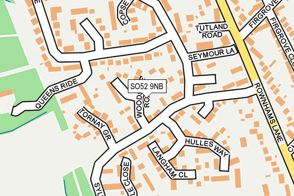 SO52 9NB map - OS OpenMap – Local (Ordnance Survey)