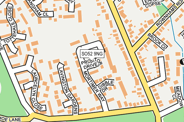 SO52 9NG map - OS OpenMap – Local (Ordnance Survey)