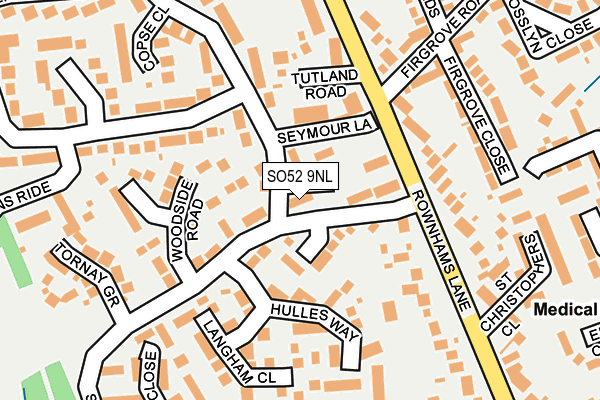 SO52 9NL map - OS OpenMap – Local (Ordnance Survey)